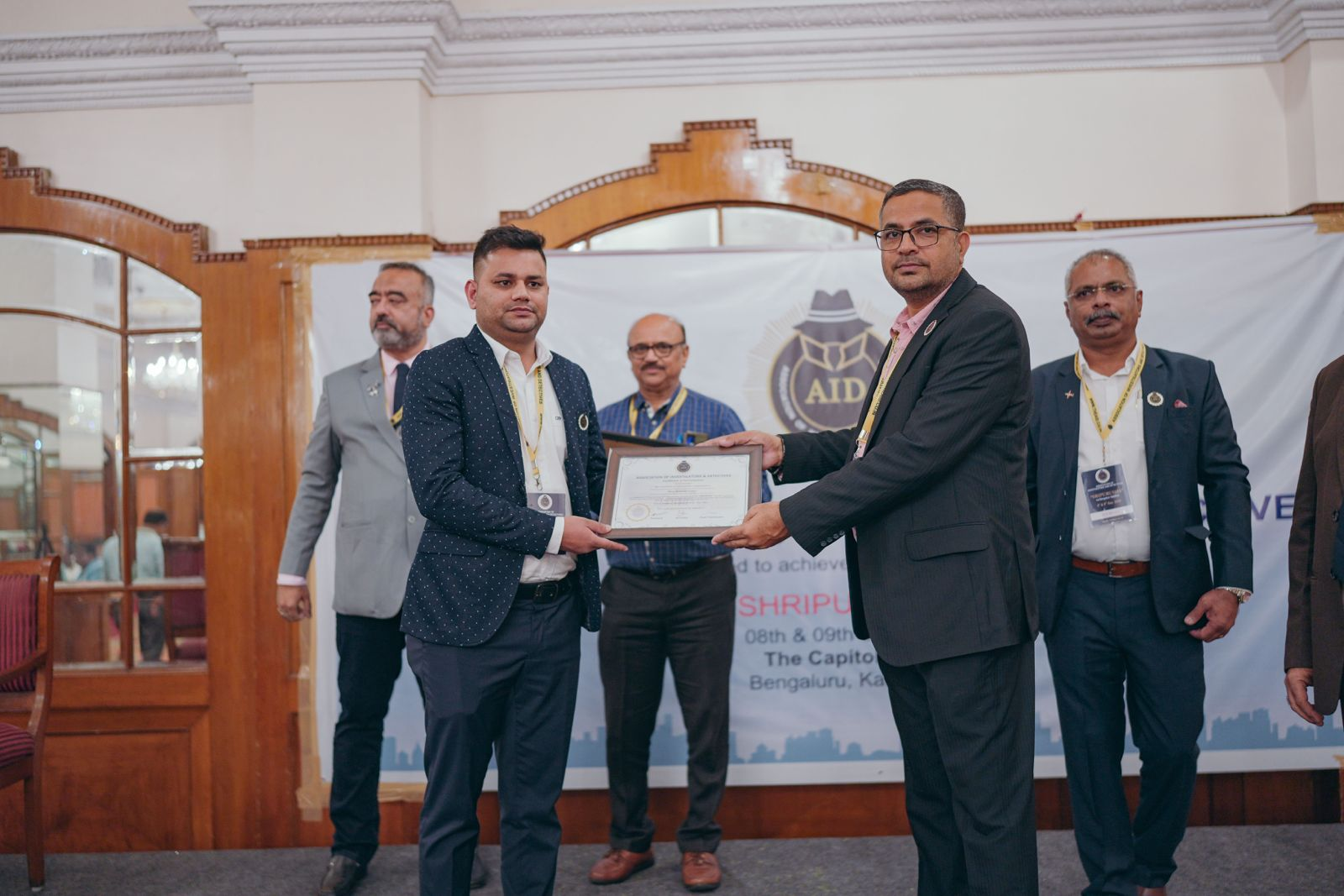 Professional team receiving award